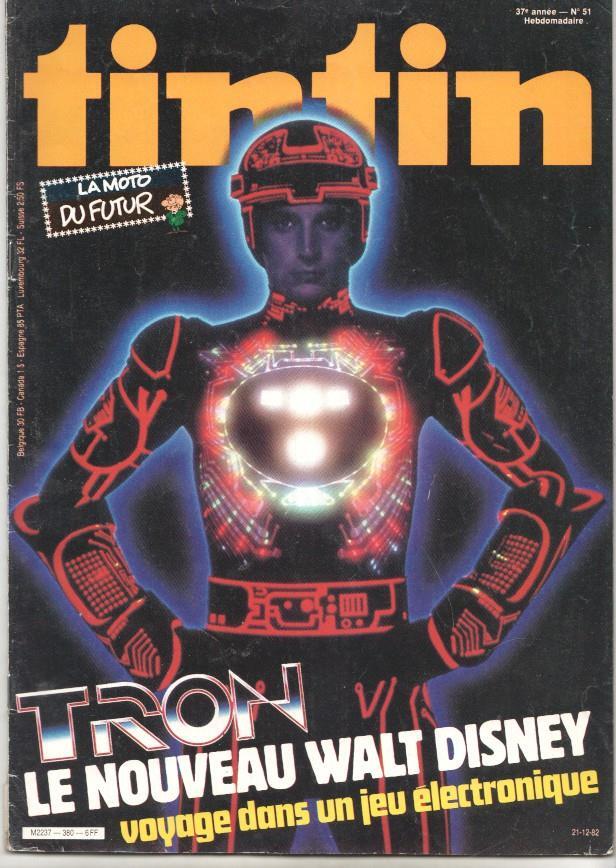 Revista Tintin num 51, año 37, 21/12/82: Tron le nouveau Walt Disney