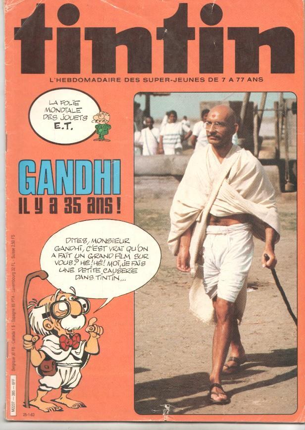 Revista Tintin num 04, año 38, 25/1/83: Gandhi il y a 35 ans