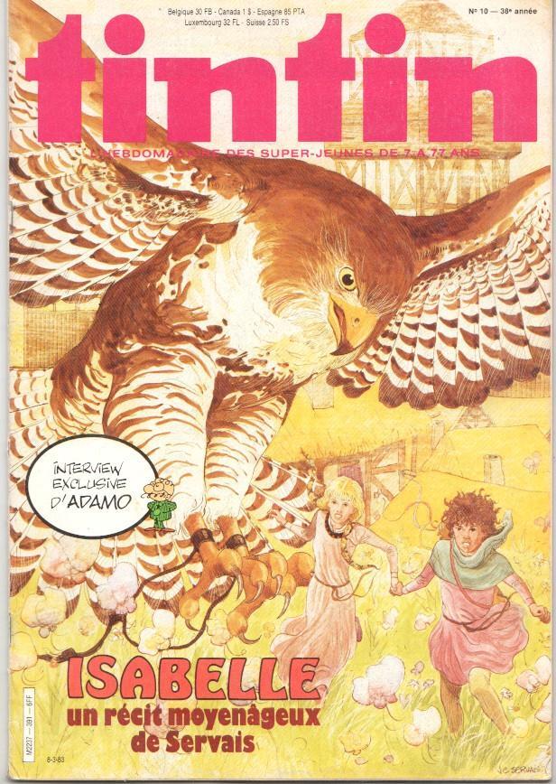 Revista Tintin num 10, año 38, 8/3/83: Isabelle un récit moyenageux de servais