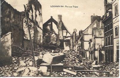 POSTAL A4570: Ruinas de Louvain en 1914 por la guerra