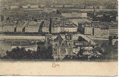 POSTAL A4572: Panoramica de Lyon