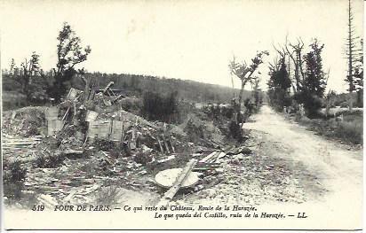 POSTAL A4542: Ruinas del castillo de Four de Paris