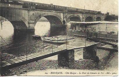 POSTAL A4556: Puente de Chemin en Hendaye