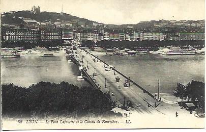 POSTAL A4606: Lyon. Puente Lafayette