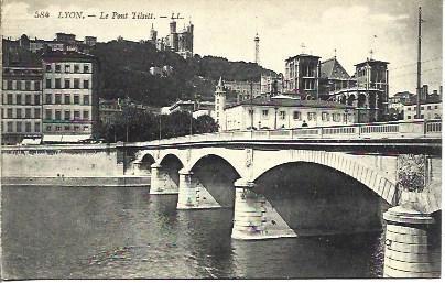 POSTAL A4610: Puente Tilsitt en Lyon