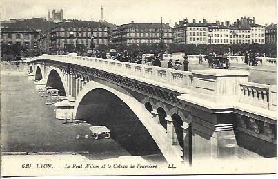 POSTAL A4611: Puente Wilson en Lyon