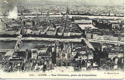 POSTAL A4616: Vista general de Lyon