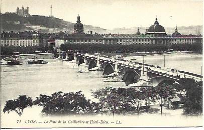 POSTAL A4605: Puente de la Guilloliere en Lyon