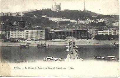 POSTAL A4587: Palacio de Justicia de Lyon