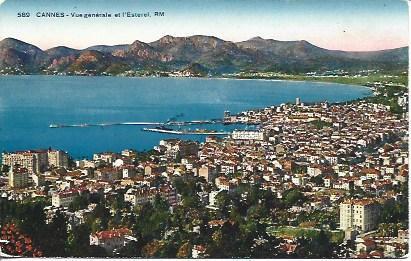POSTAL A4487: Vista general de Cannes