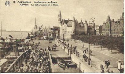 POSTAL A4473: Desembarcadero en Anvers