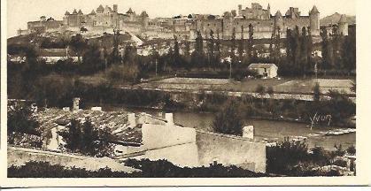 POSTAL A4496: Vista general de la ciudadela de Carcassonne