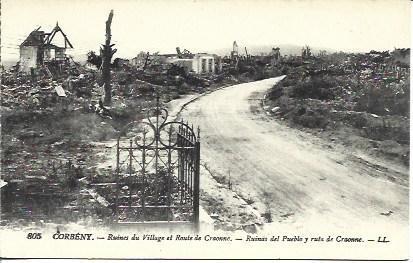 POSTAL A4529: Ruinas del pueblo de Corbeny