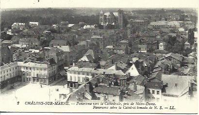 POSTAL A4535: Vista aerea de la Catedral de Chalons sur Marne