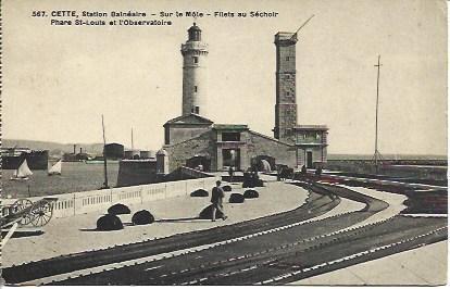 POSTAL A4520: Balneario y faro de Cette, Francia