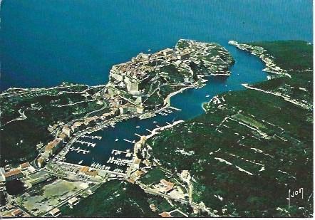 POSTAL A4728: Vista aerea de Bonifacio, Corcega