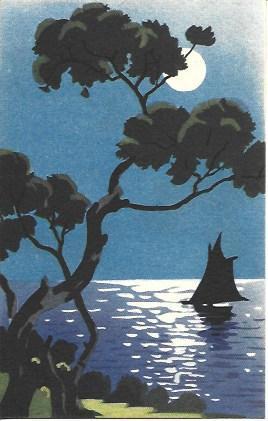 POSTAL A4792: Anochecer de la Serie numero 12