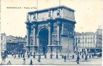 POSTAL A4649: Puerta de Aix en Marsella