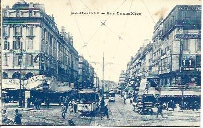 POSTAL A4656: Rue Cannebiere de Marsella