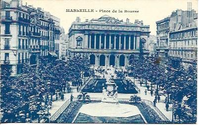 POSTAL A4647: Place de la Bourse en Marsella