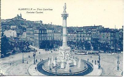 POSTAL A4646: Fuente Cantini en Marsella