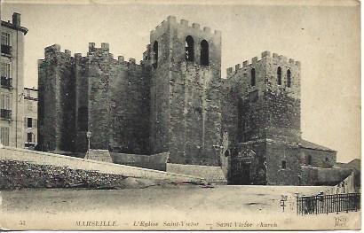 POSTAL A4631: Iglesia Saint Victor en Marsella