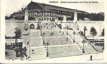 POSTAL A4632: Escalera Monumental en Marsella