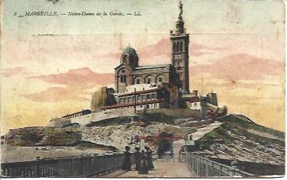 POSTAL A4640: Panoramica de Notre Dame de la Garde en Marsella