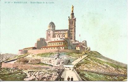 POSTAL A4641: Vista general de Notre Dame de la Garde en Marsella