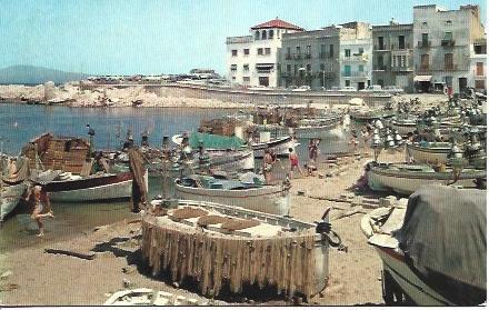 POSTAL A4230: Detalle del puerto de L'Escala