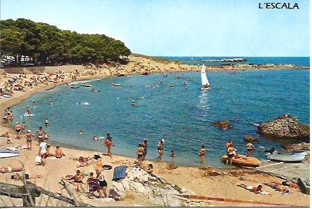 POSTAL A4247: Playa de Ampurias en L'Escala