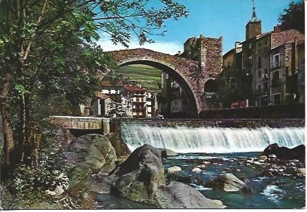 POSTAL A4162: Puente romanico de Camprodon