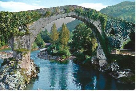 POSTAL A4172: Puente romano en Cangas de Onis, Asturias