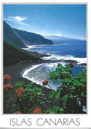 POSTAL A4164: Playa volcanica de las Islas Canarias