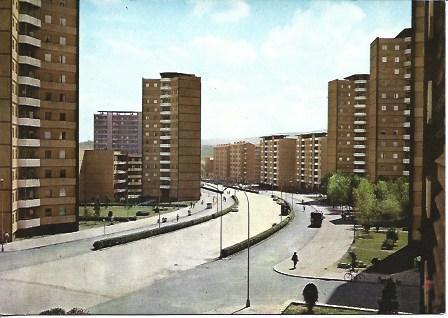 POSTAL A4322: Barrio de Pumarin en Gijon