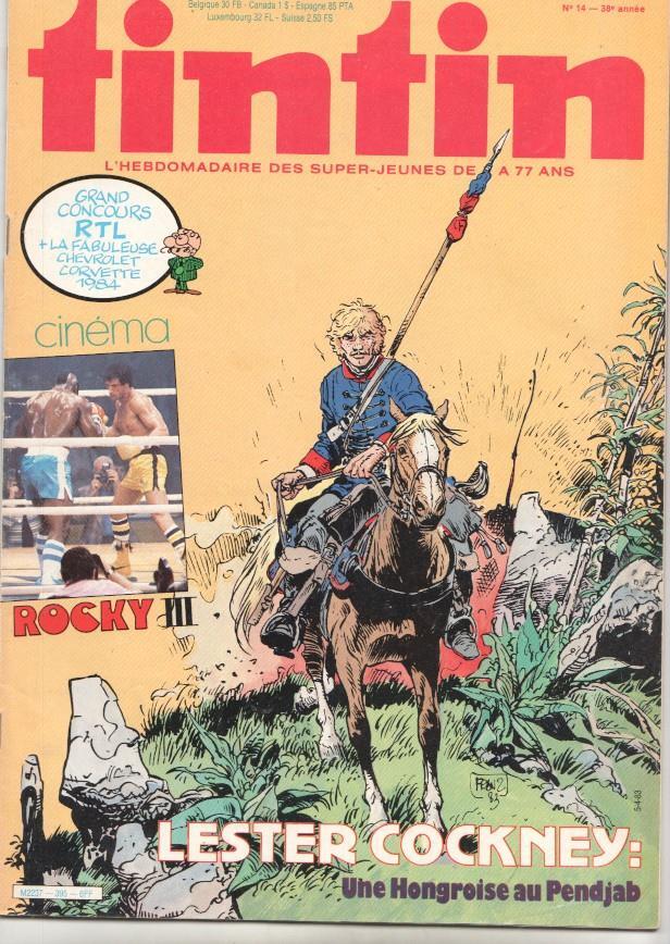 Revista Tintin num 14, año 38, 5/4/83. Lester Cockney une Hongroise au Pendjab