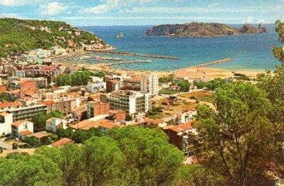 POSTAL PV06707: Vista del puerto de El Estartit desde la montaña