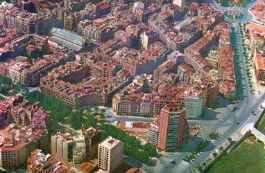POSTAL PV06733: Plaza Canovas del Castillo en Valencia vista aerea