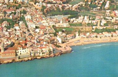 POSTAL PV06734: Sitges vista aerea parcial