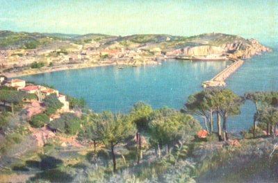 POSTAL PV06670: Vista del puerto y vista parcial de San Feliu de Guixols
