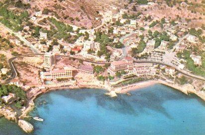 POSTAL PV06690: Vista aerea de hoteles y apartamentos en Cala Mayor, Mallorca