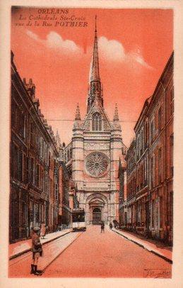 POSTAL PV06517: Orleans. La Cathedrale Ste. Croix vue de la Rue Pothier