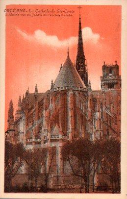 POSTAL PV06518: Orleans. La Cathedrale Ste. Croix Abside vue du Jardin de l'ancien Eveche