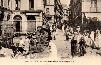 POSTAL PV06467: Alger. La Place Randon et la Rue Marengo