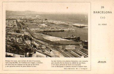 POSTAL PV06560: Barcelona, el port. Publicidad jarabe de fosfato Casadesus (ver descripcion)