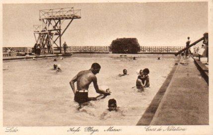 POSTAL PV06879: Anfa Plage, Maroc. Cours de Natation
