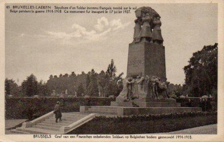 POSTAL PV06897: Bruxelles-Laeken, Sepulture d'un Soldat inconnu français
