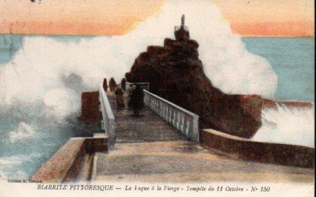 POSTAL PV06993: Biarritz Pittoresque. La Vague a la Vierge, Tempete du 11 Octobre