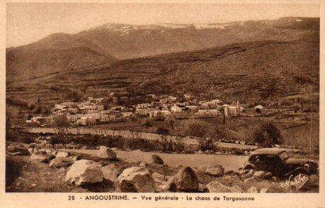 POSTAL PV07000: Angoustrine. Vue generale. Le chaos de Targasonne