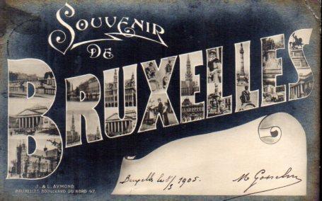 POSTAL PV07002: Souvenir de Bruxelles